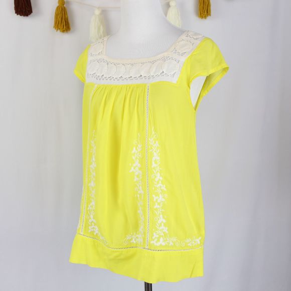 Anthropologie Tops - Anthro | Moulinette Soeurs Yellow Blouse 0